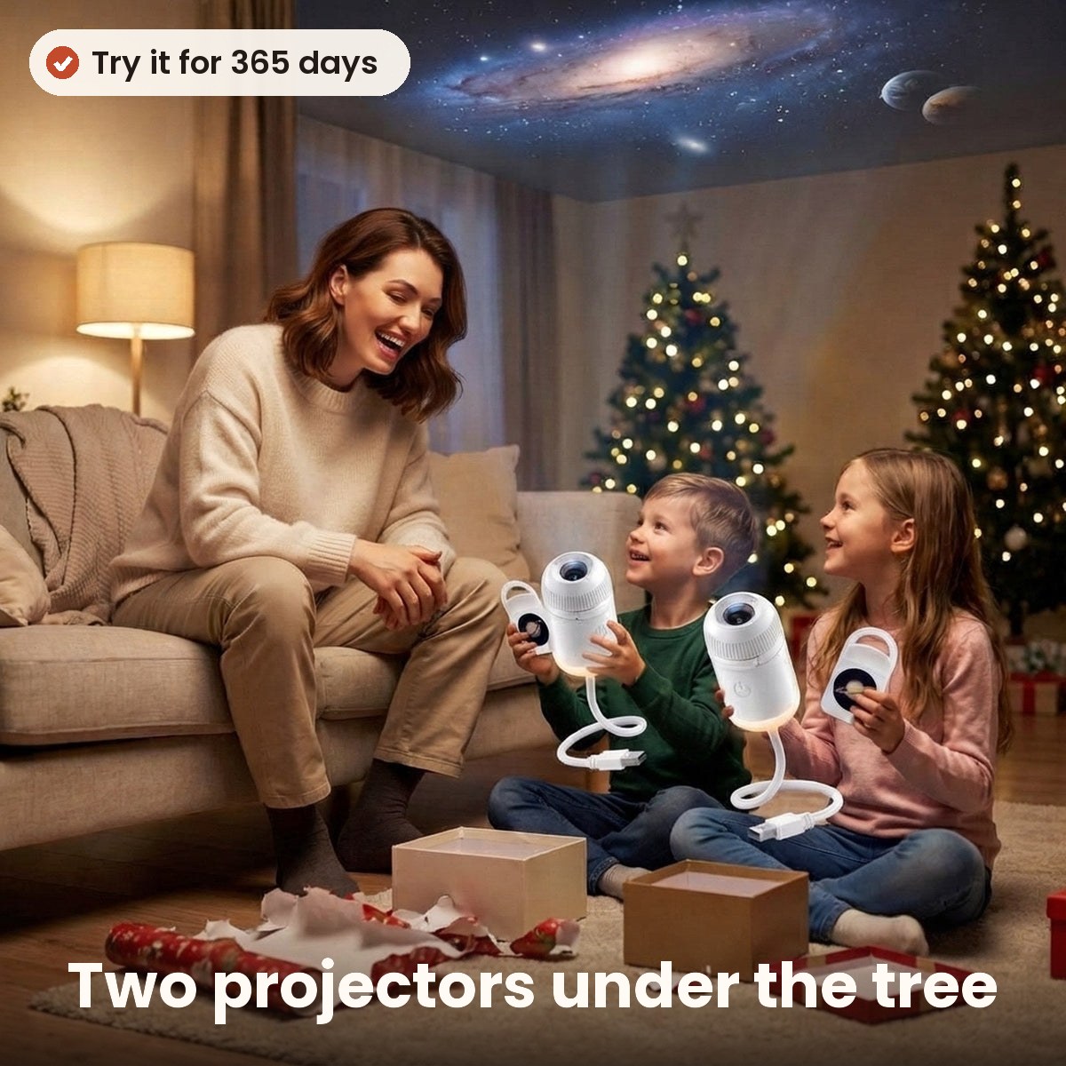 Star projector with picture discs