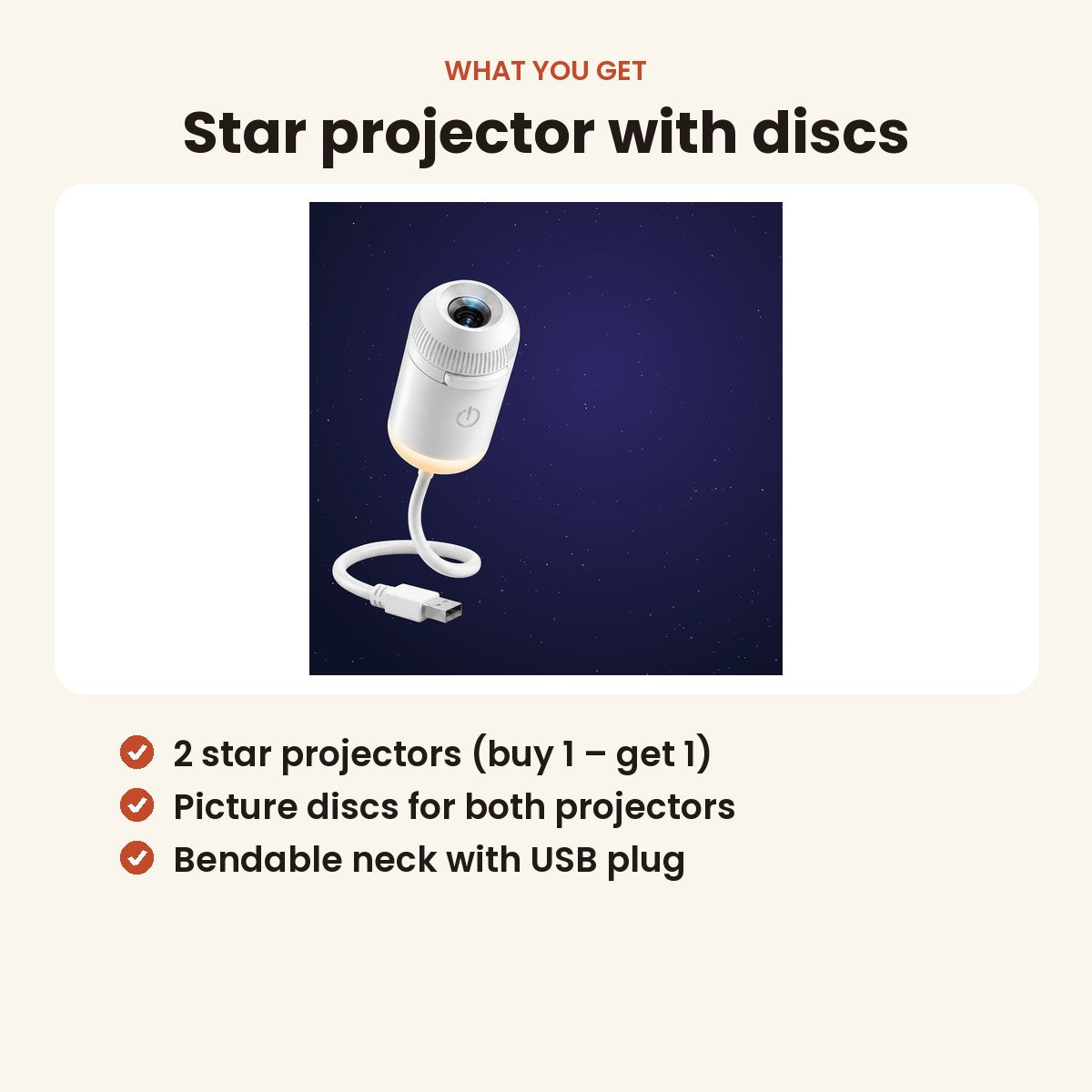 Star projector with picture discs